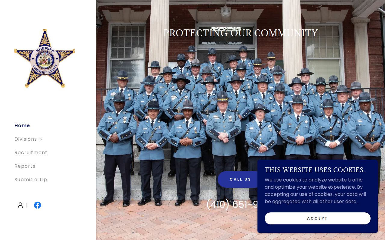 Somerset County warrant service questions directed to the Sheriff's Office homepage and general contact number